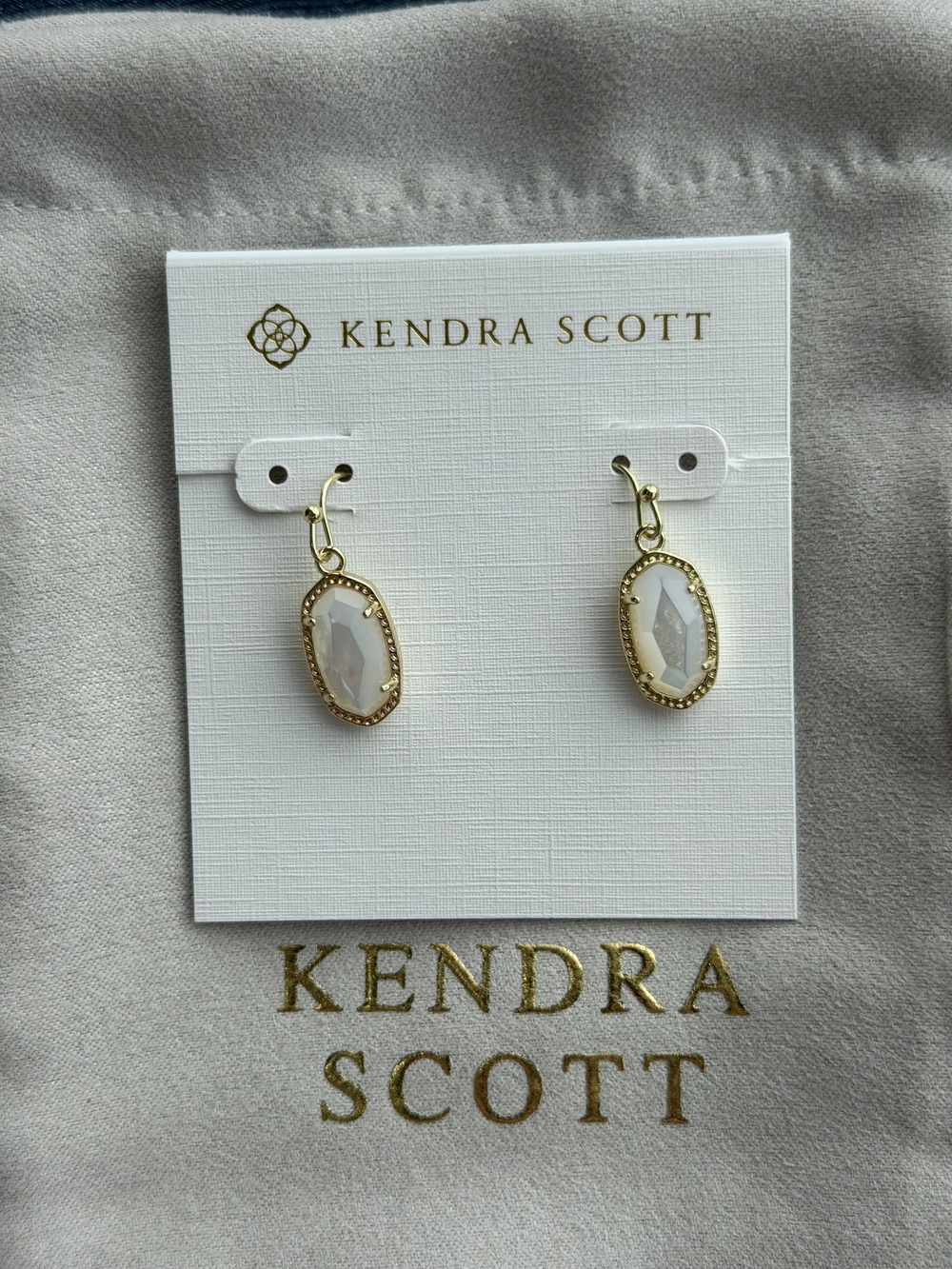 Kendra Scott White Pendant Earrings